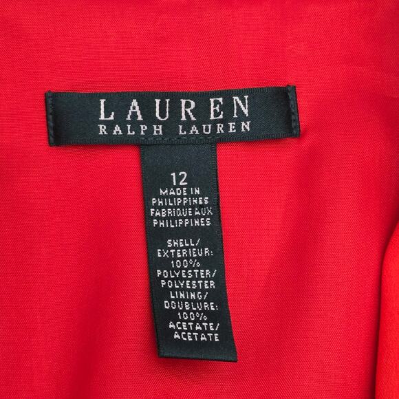 Lauren Ralph Lauren Red Blazer Sz 12 Workwear Office Christmas Holiday Preppy - Picture 7 of 10